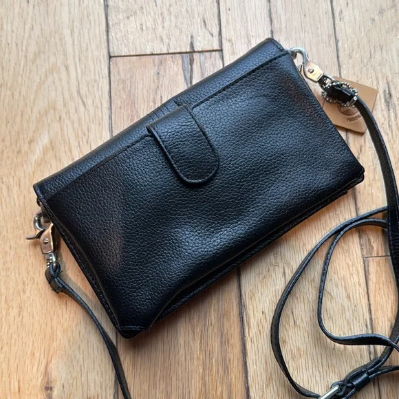 Timberland Women's RFID Leather Crossbody Bag Wallet Purse black, new - Picture 8 of 8